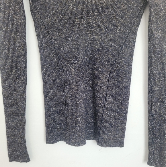 Diane von Furstenberg Tess Metallic Sweater in Blue‎ - Picture 5 of 10